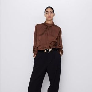 Zara Expresso Long Sleeve Top